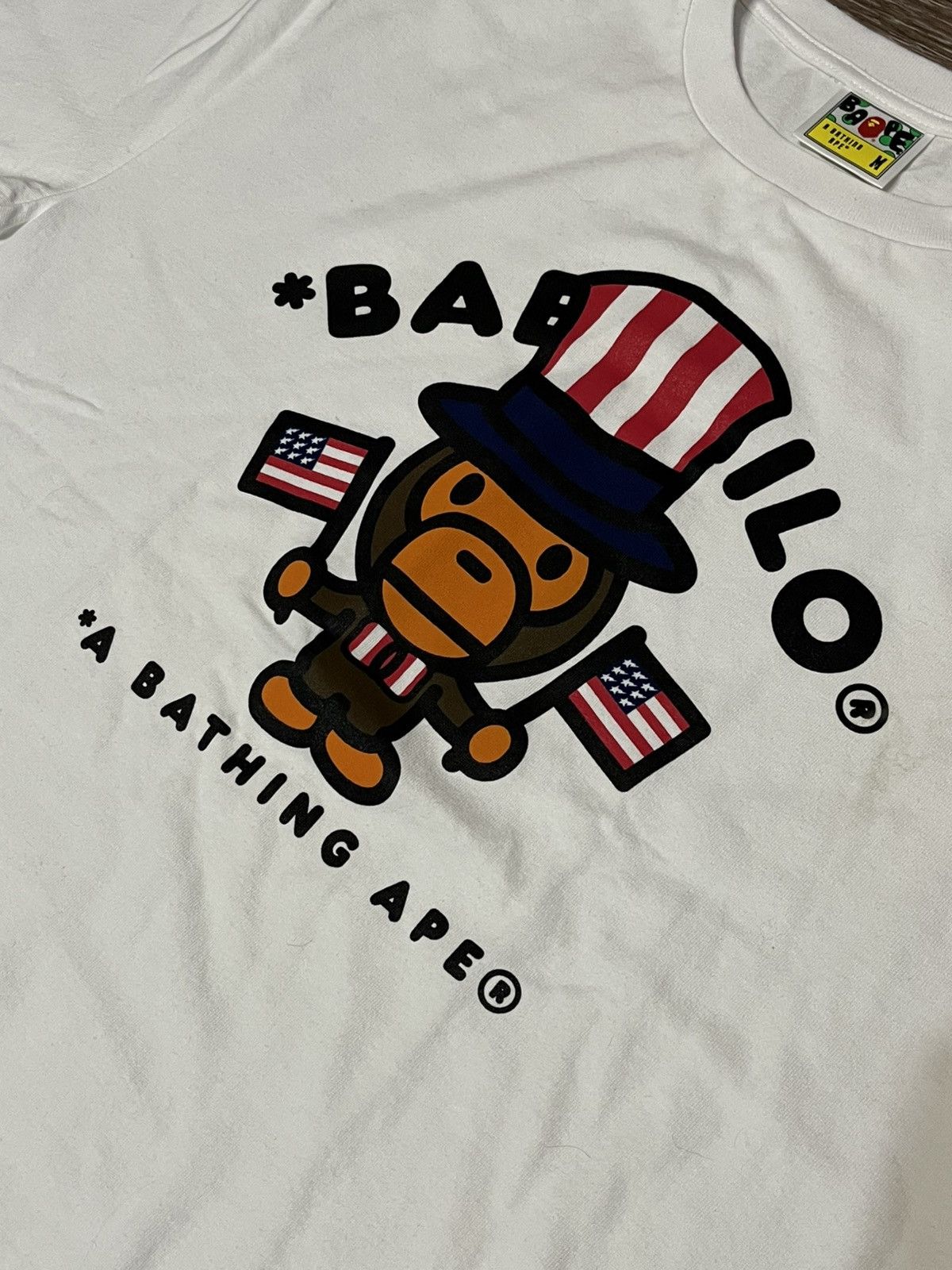 Bape A Bathing Ape X Baby Milo Independence Day T Shirt Size US M / EU 48-50 / 2 - 2 Thumbnail