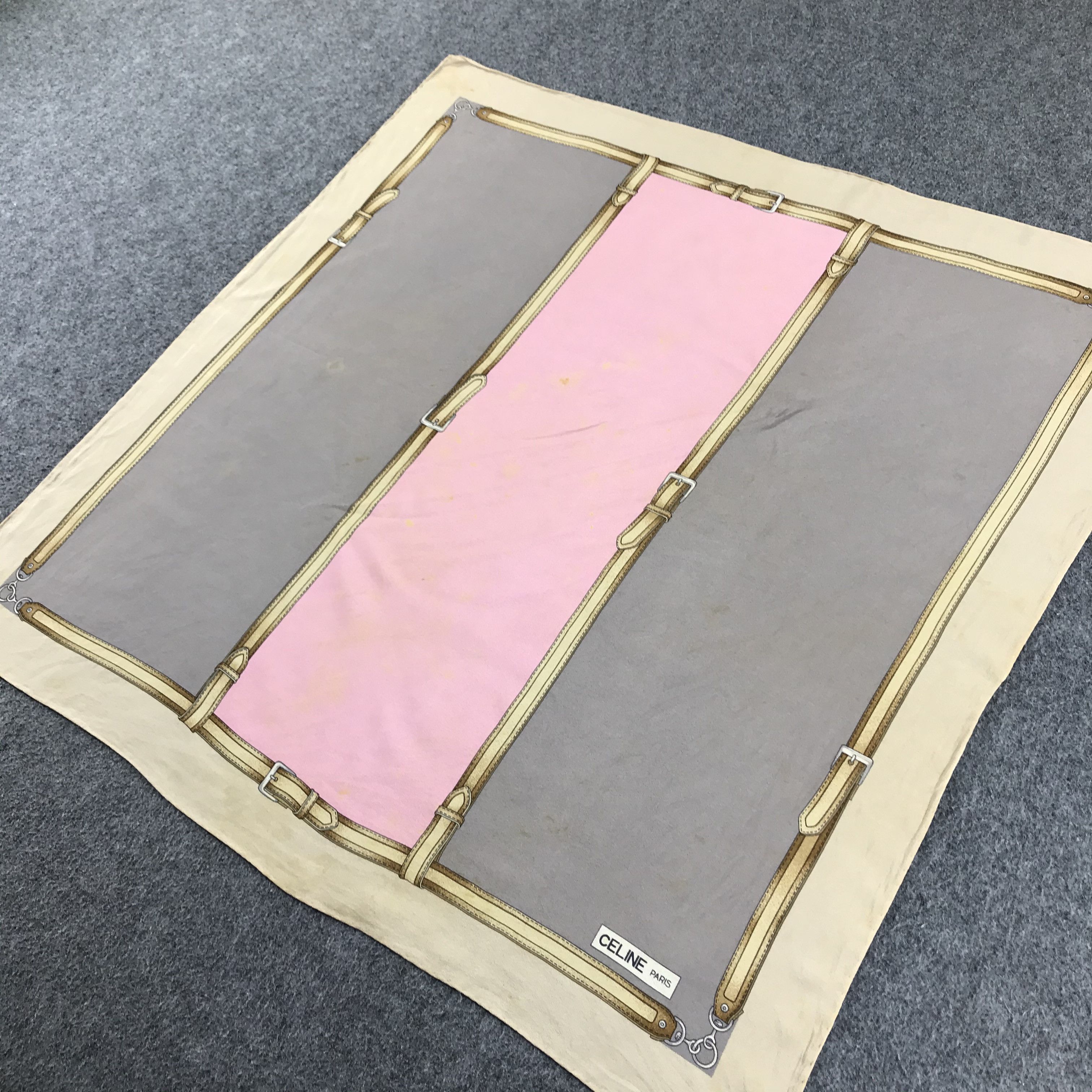 Celine Vintage Celine Hand Rolled Silk Scarf M19 Size ONE SIZE - 4 Thumbnail