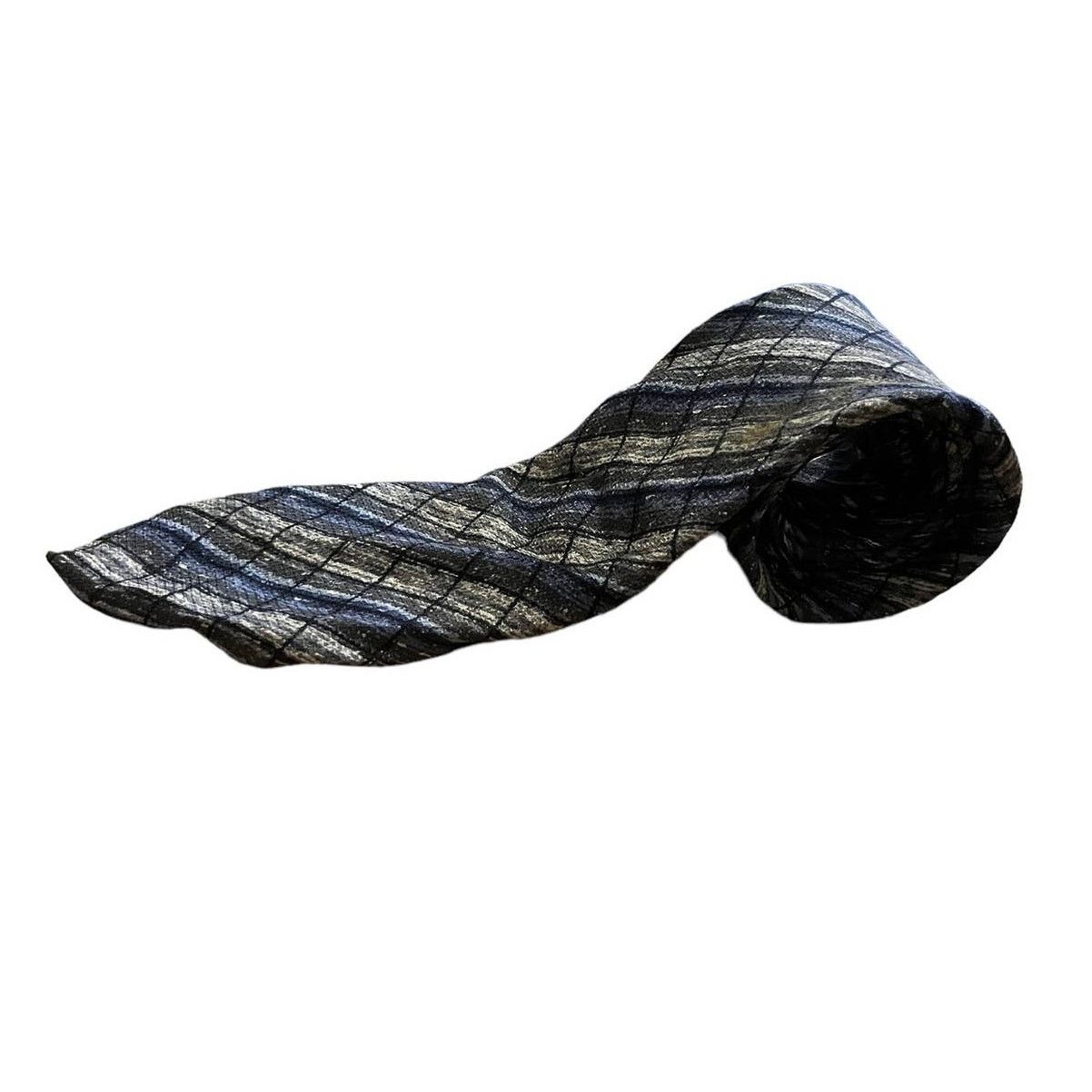 Missoni Missoni blue and gray geometric shapes silk tie Size ONE SIZE - 1 Thumbnail
