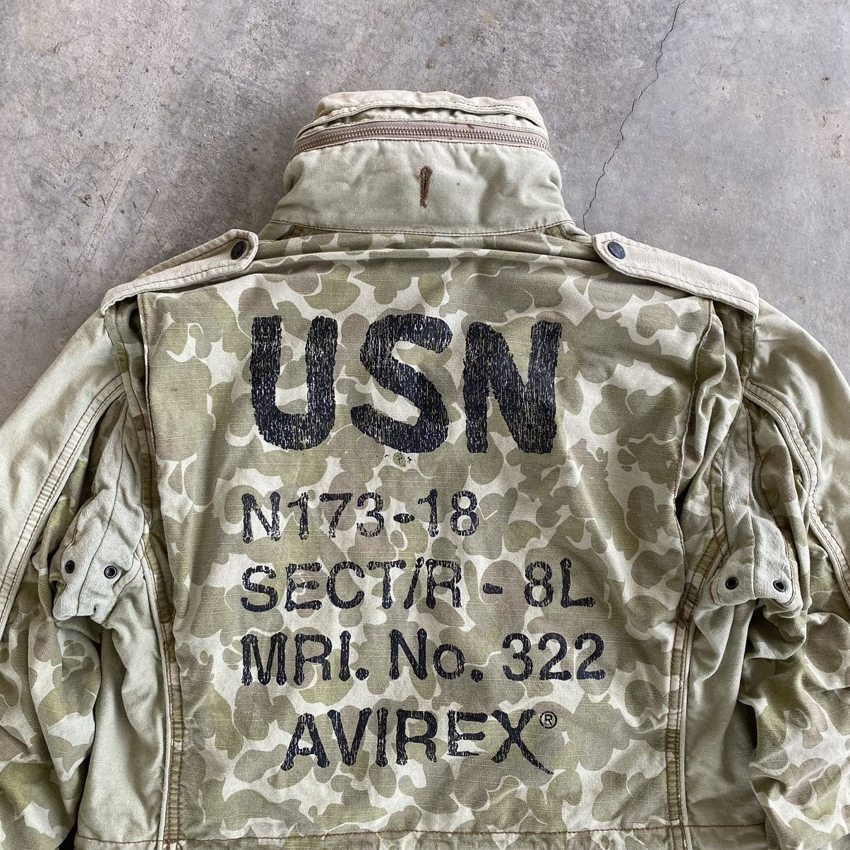 Avirex AVIREX M-65 USN Military Hoodie Camo Jacket Size US M / EU 48-50 / 2 - 7 Thumbnail