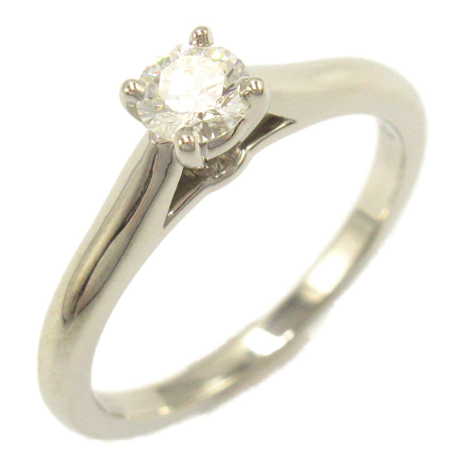 Cartier 1895 Solitaire Diamond Ring Pt950 Platinum Clear