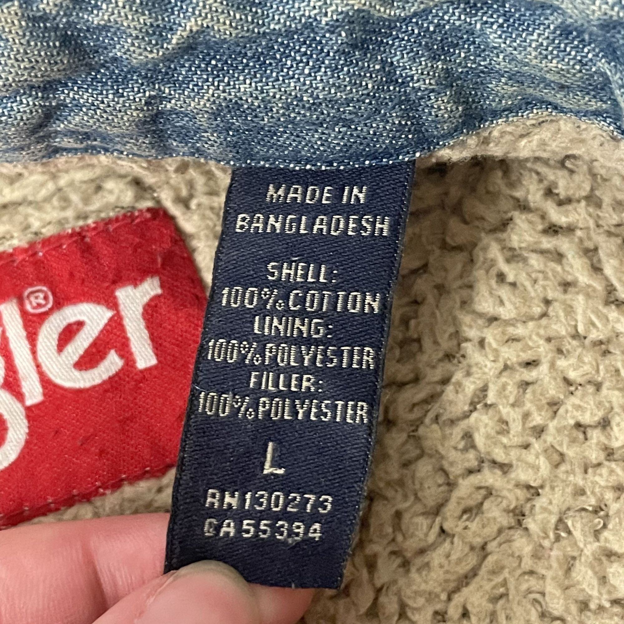 Wrangler Vtg Wrangler Blue Jean FLEECE LINED Mechanic Jacket Size US L / EU 52-54 / 3 - 6 Thumbnail