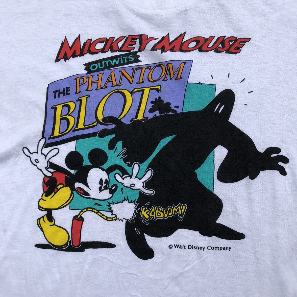 Disney × Mickey Mouse Disney MICKEY MOUSE The Phantom Blot Vintage T-Shirt Size US M / EU 48-50 / 2 - 4 Thumbnail