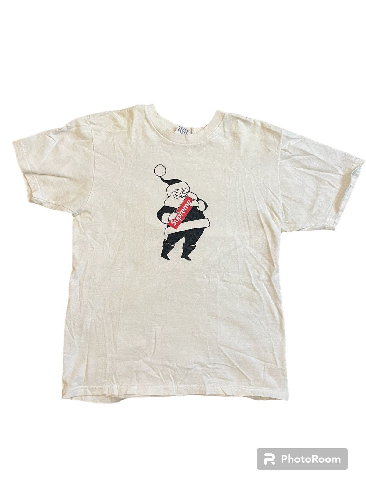 image of Supreme Santa Box Logo in White, Men's (Size Medium)