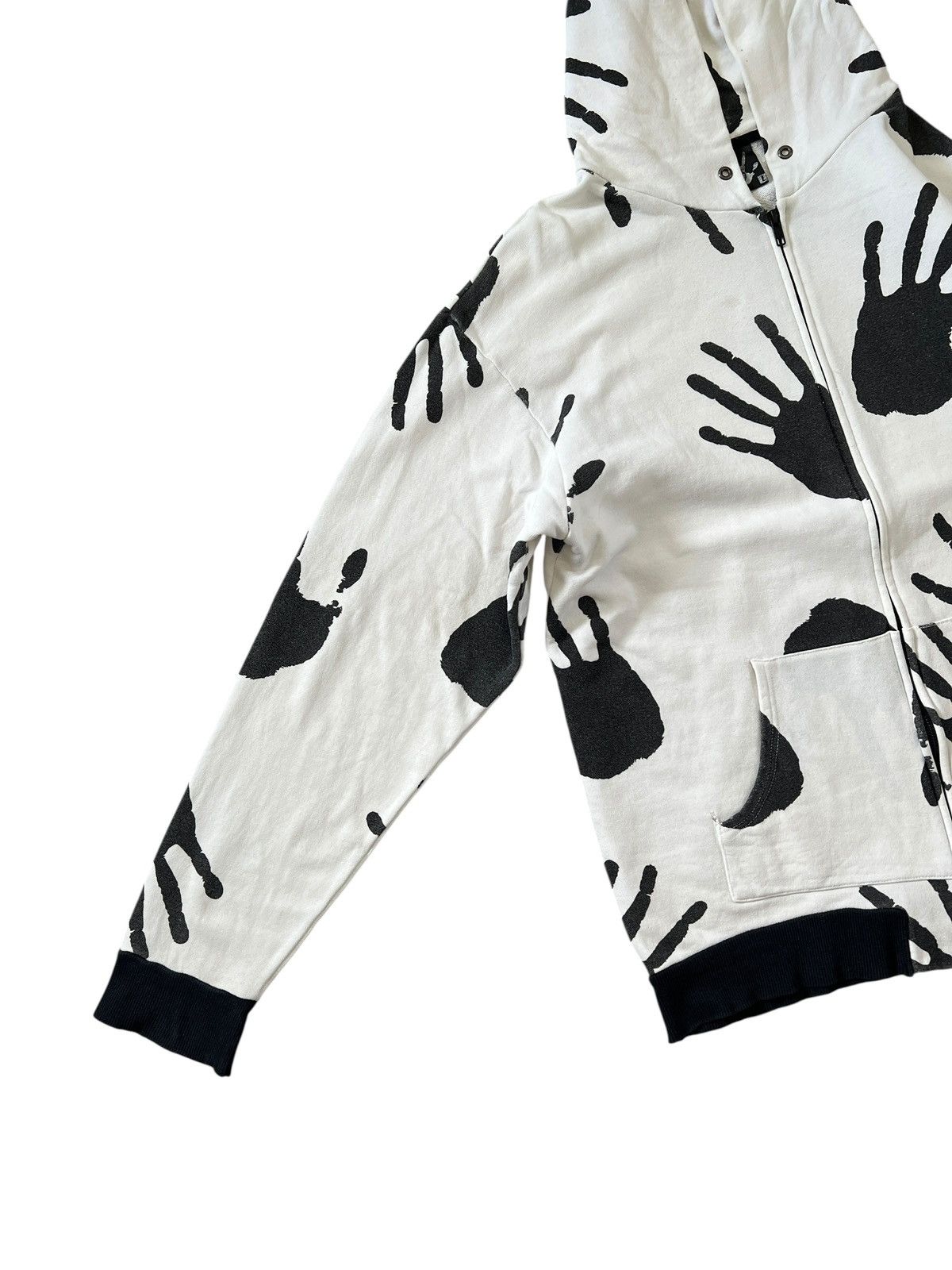 Japanese Brand 1990s Hex Antistyle Hand Print Zipper Hoodie Size US L / EU 52-54 / 3 - 5 Thumbnail