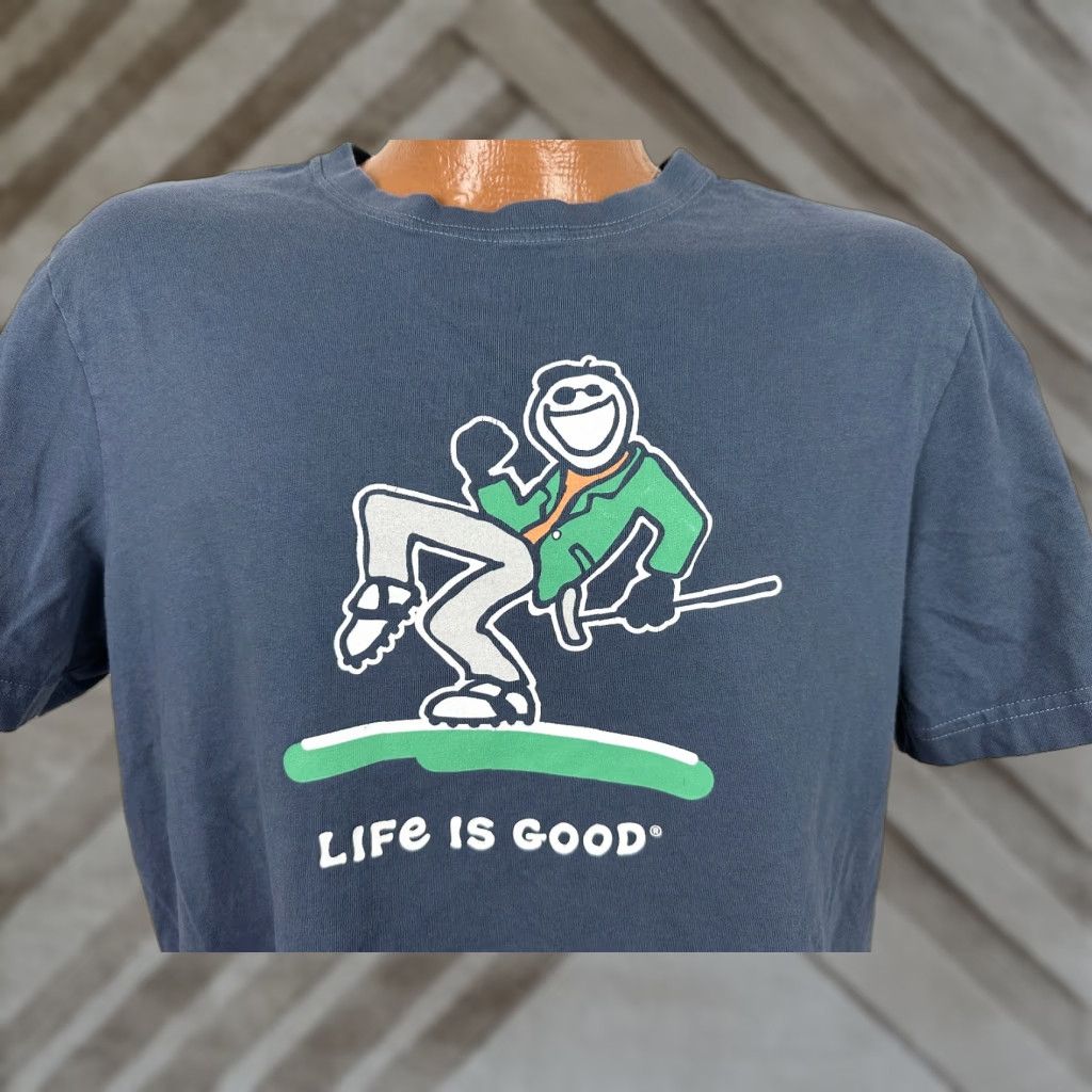 Life is Good Life is Good Shirt Men Medium Blue Golf Masters Sports Crusher Tee Cotton Peru Size US M / EU 48-50 / 2 - 1 Thumbnail