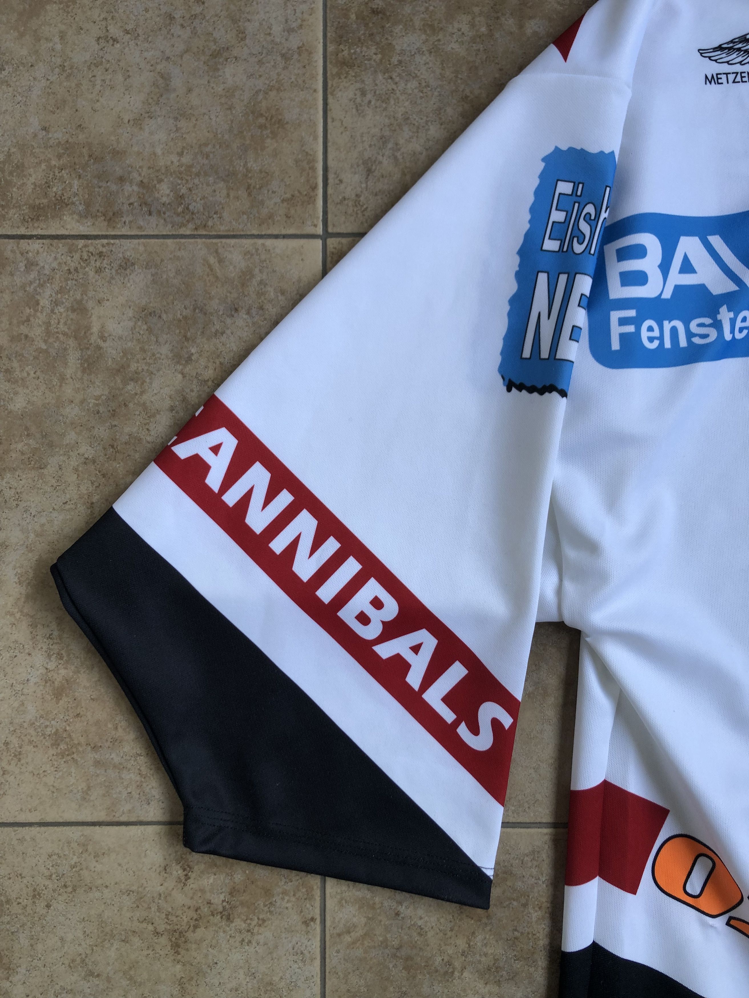 Vintage EV Landshut Cannibals Ice Hockey Team Issued Jersey Toupal Size US L / EU 52-54 / 3 - 7 Thumbnail