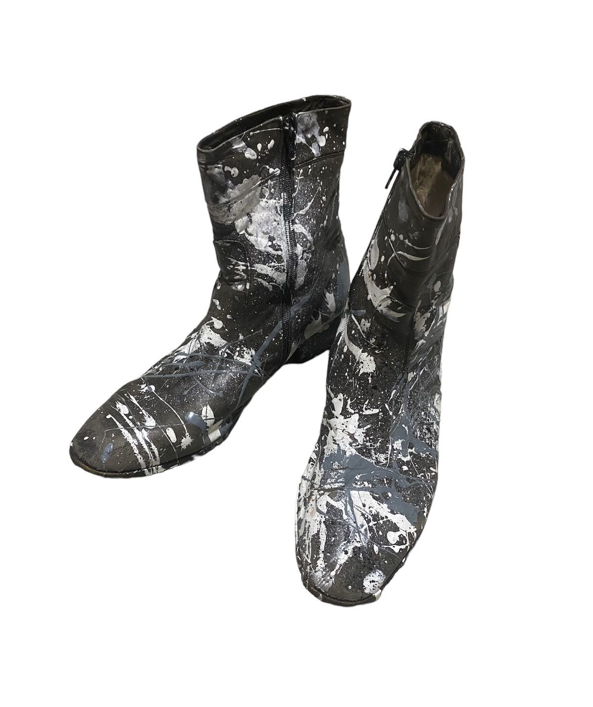 Bally EXCLUSIVE! OG Bally Splash Painted Graffiti Chelsea Boot Size US 11.5 / EU 44-45 - 3 Thumbnail