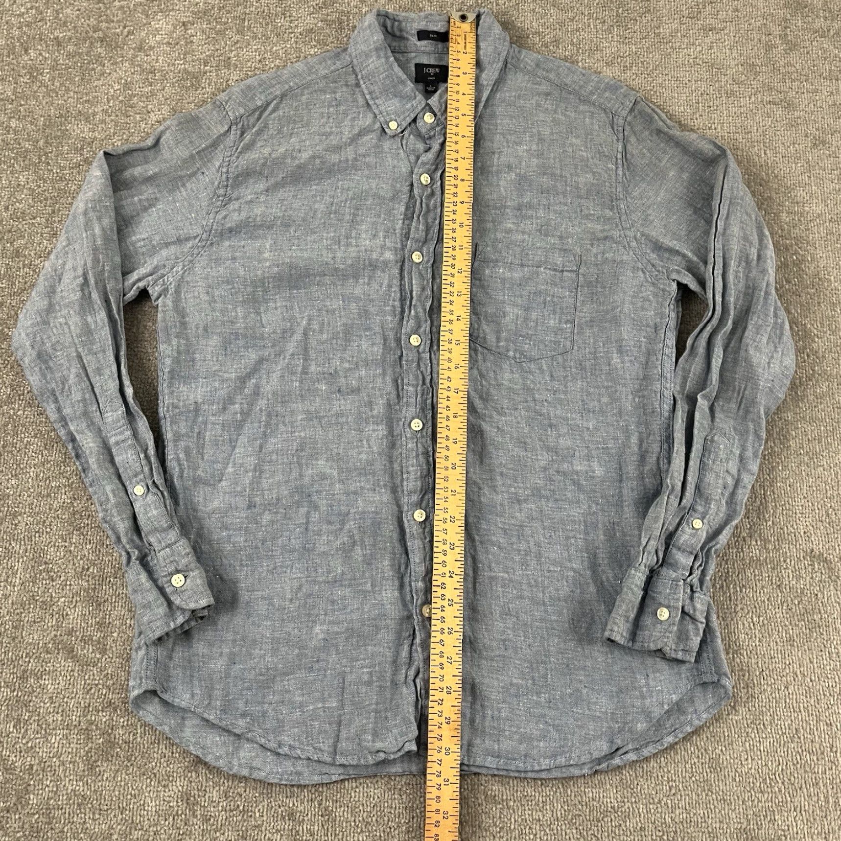 J.Crew J. CREW Shirt Mens Large Slim Linen Button-Down Long Sleeve Casual Summer Preppy Shirt Size US L / EU 52-54 / 3 - 4 Thumbnail