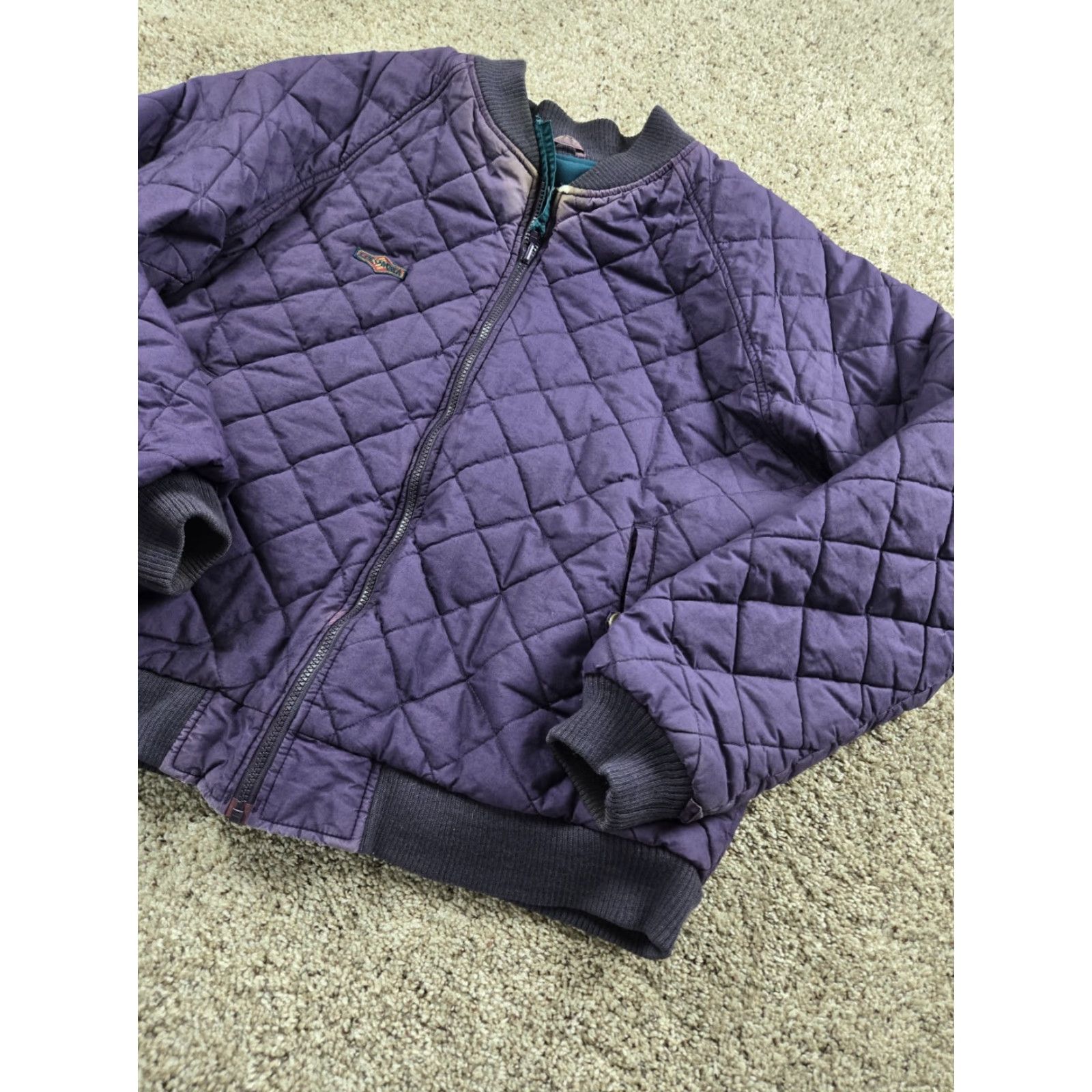 Vintage VINTAGE Columbia Quilted Jacket Mens XL Purple Full Zip Radial Sleeve 80s Size US XL / EU 56 / 4 - 2 Thumbnail