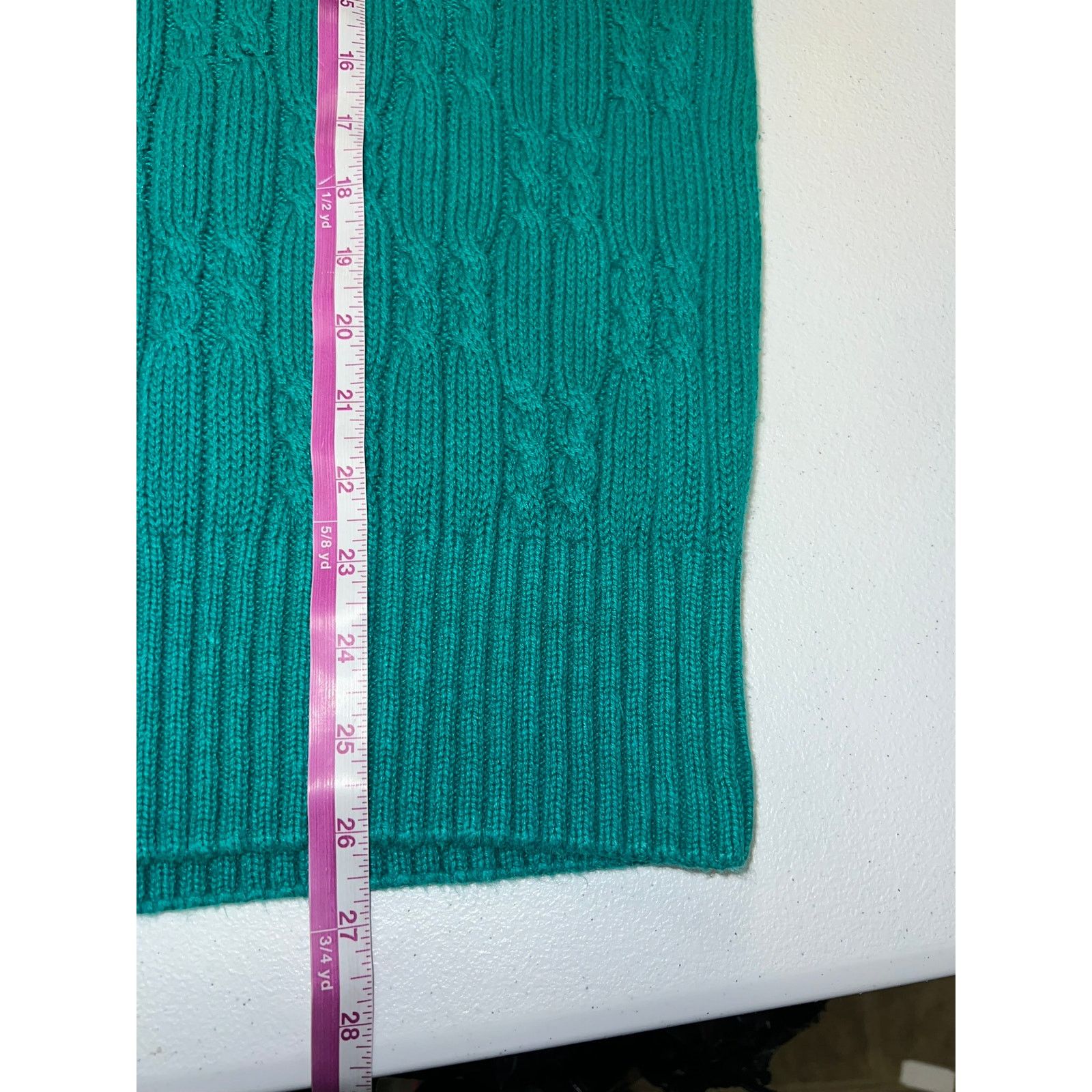 Ralph Lauren Womens Chaps Ralph Lauren Teal Sweater Heavy Green Medium M Size M / US 6-8 / IT 42-44 - 10 Thumbnail