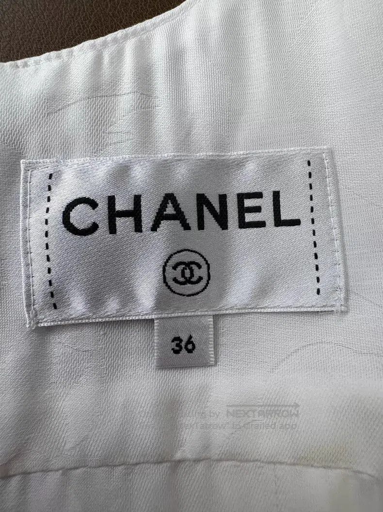 Chanel Chanel White and pink double C logo printed suspender dres Size XS / US 0-2 / IT 36-38 - 6 Thumbnail