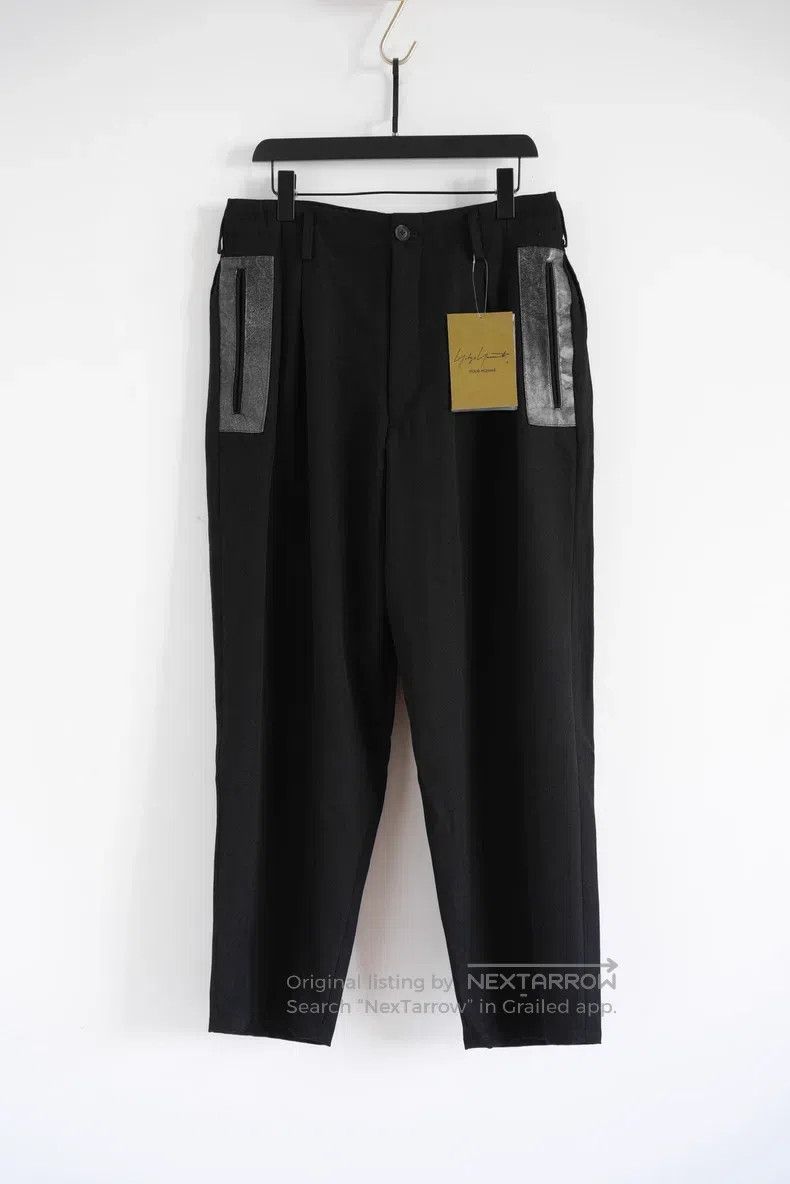 Yohji Yamamoto YOHJI YAMAMOTO size L Scarred Horsehide Patch Leather Trou Size US 27 - 1 Thumbnail
