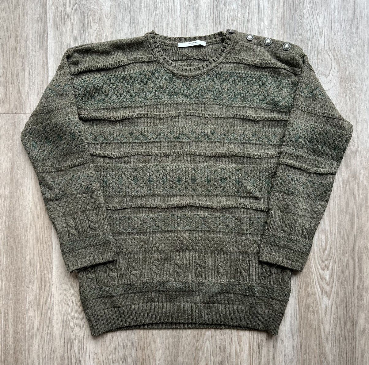 Japanese Brand × Takeshy Kurosawa Vintage Takeshy Kurosawa Cable Knit Sweater Size US XL / EU 56 / 4 - 1 Thumbnail