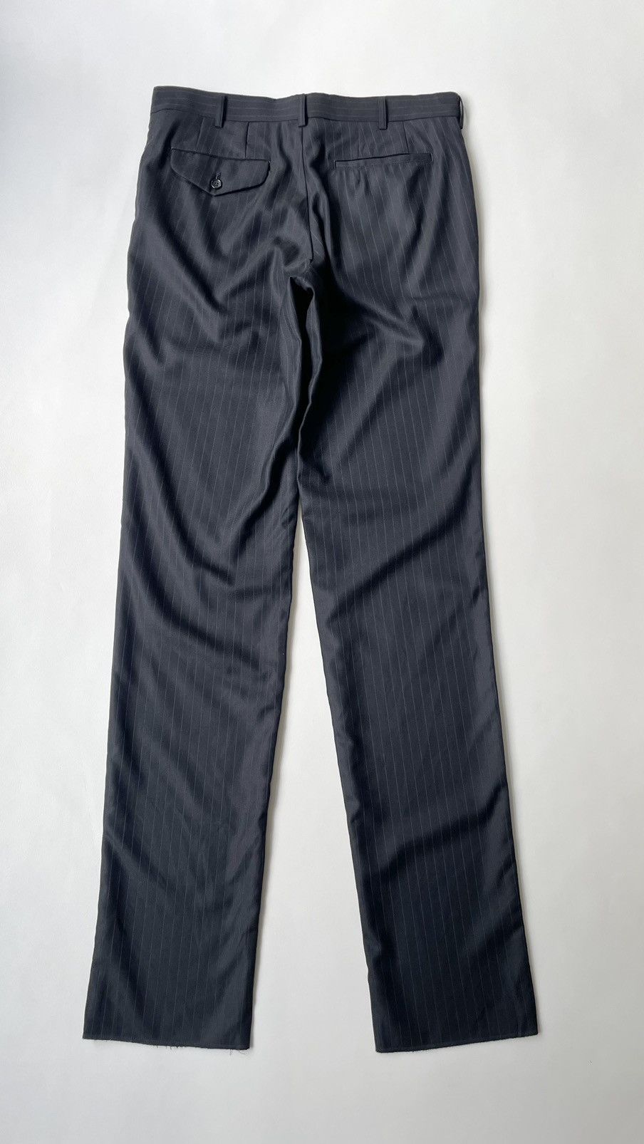 Comme des Garcons A/W 11 Blue Pinstripe Wool Trousers Size US 34 / EU 50 - 10 Thumbnail