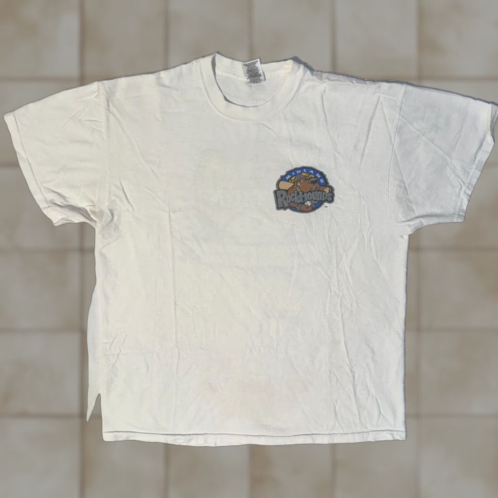 Jerzees VINTAGE White Jersey The Midland RockHounds T-Shirt XL Men Crew Neck Logo Tshirt Size US XL / EU 56 / 4 - 1 Thumbnail