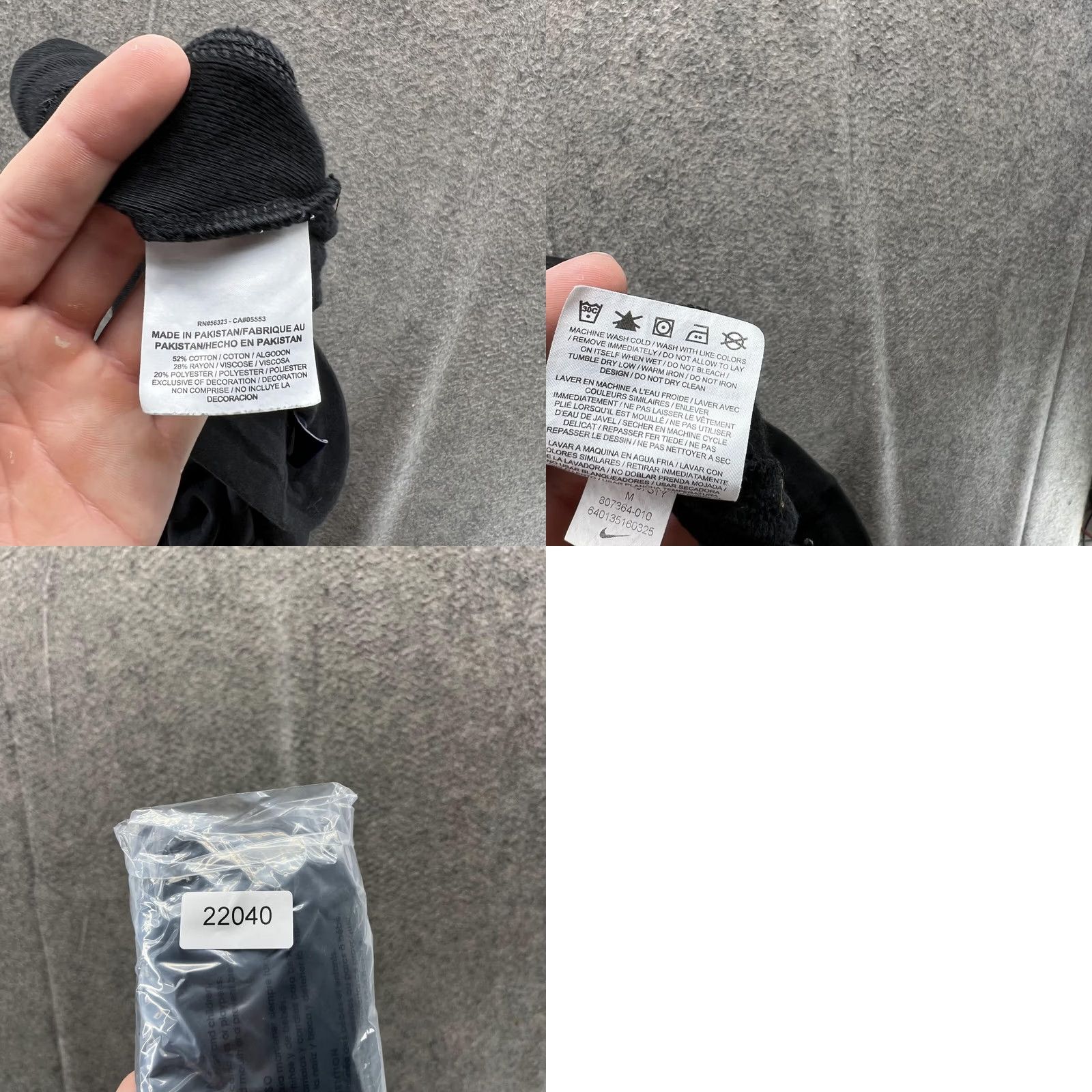 Nike Nike Sweatpants Women Medium Black Athletic Jogger Cotton Fleece Pockets Casual Wool? Size 32" / US 10 / IT 46 - 9 Thumbnail