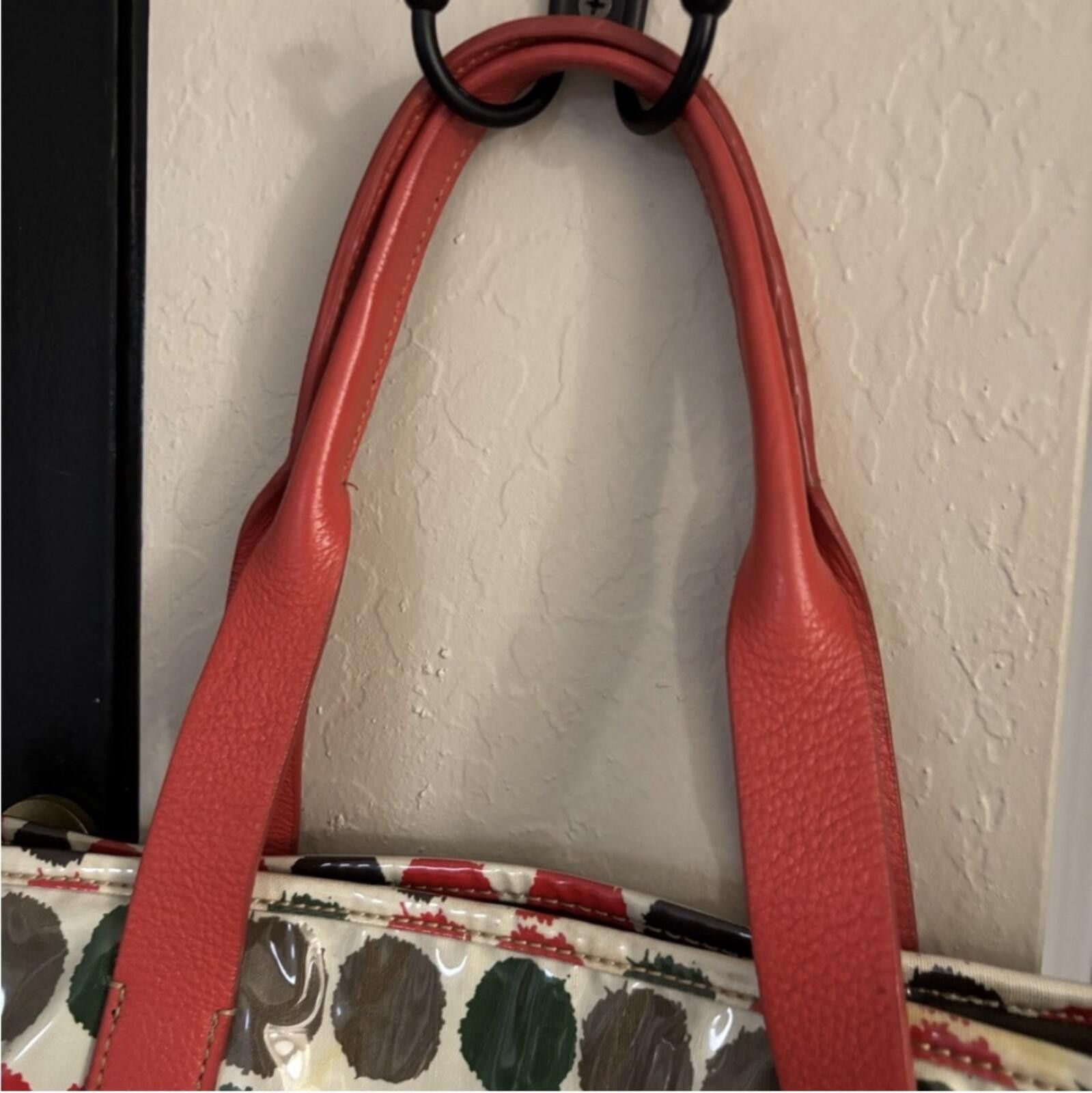 J.Crew J. Crew Polka Dot Tote Bag with orange Handles Size ONE SIZE - 2 Thumbnail