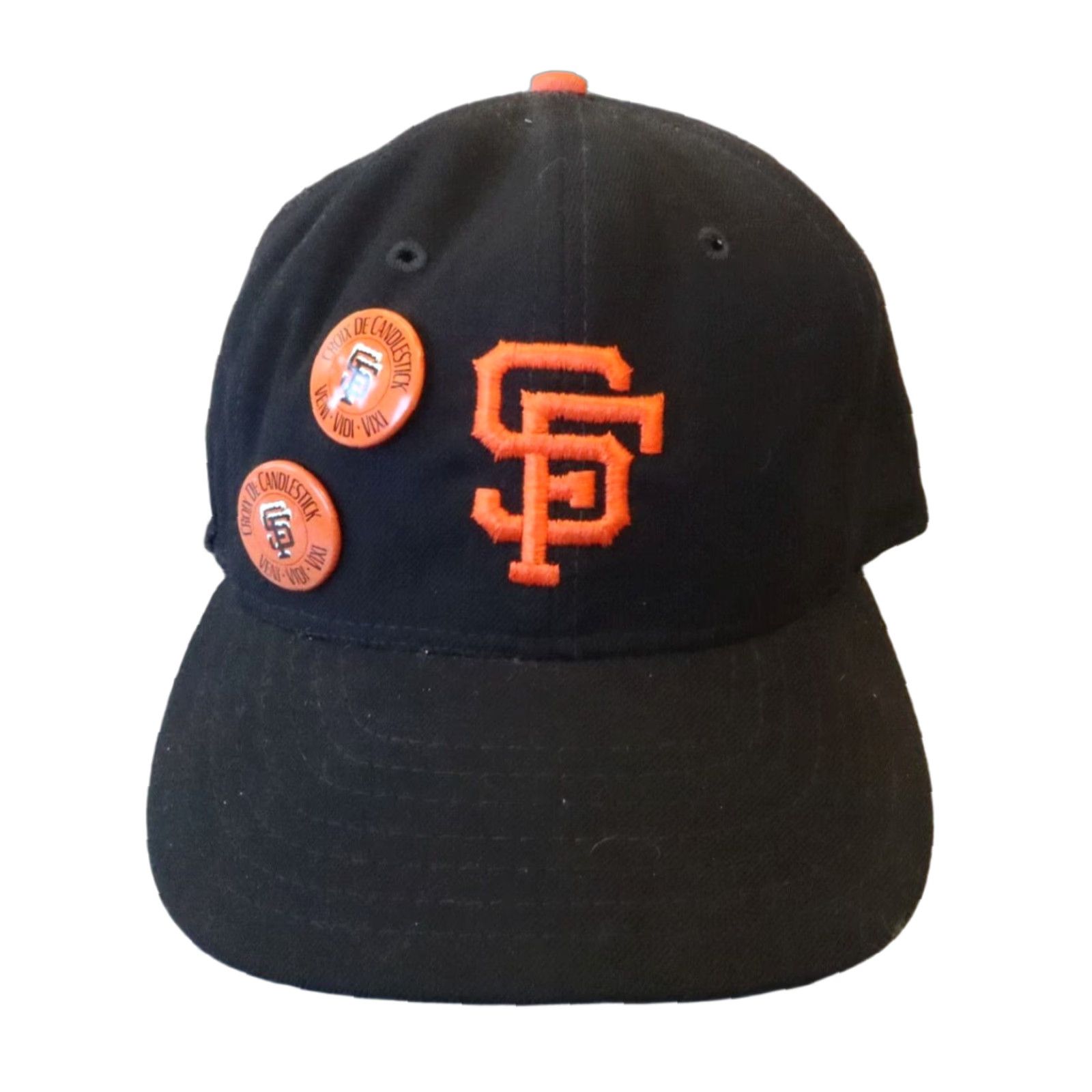 Vintage Vintage Roman Pro Black San Francisco Giants Wool Fitted Hat 7 Baseball Cap Men XS? Size ONE SIZE - 1 Thumbnail
