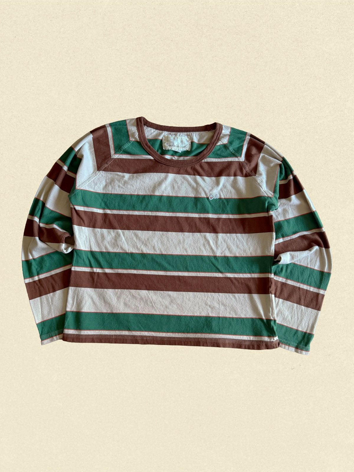 ERL ERL blue and brown striped long sleeve t shirt | Grailed