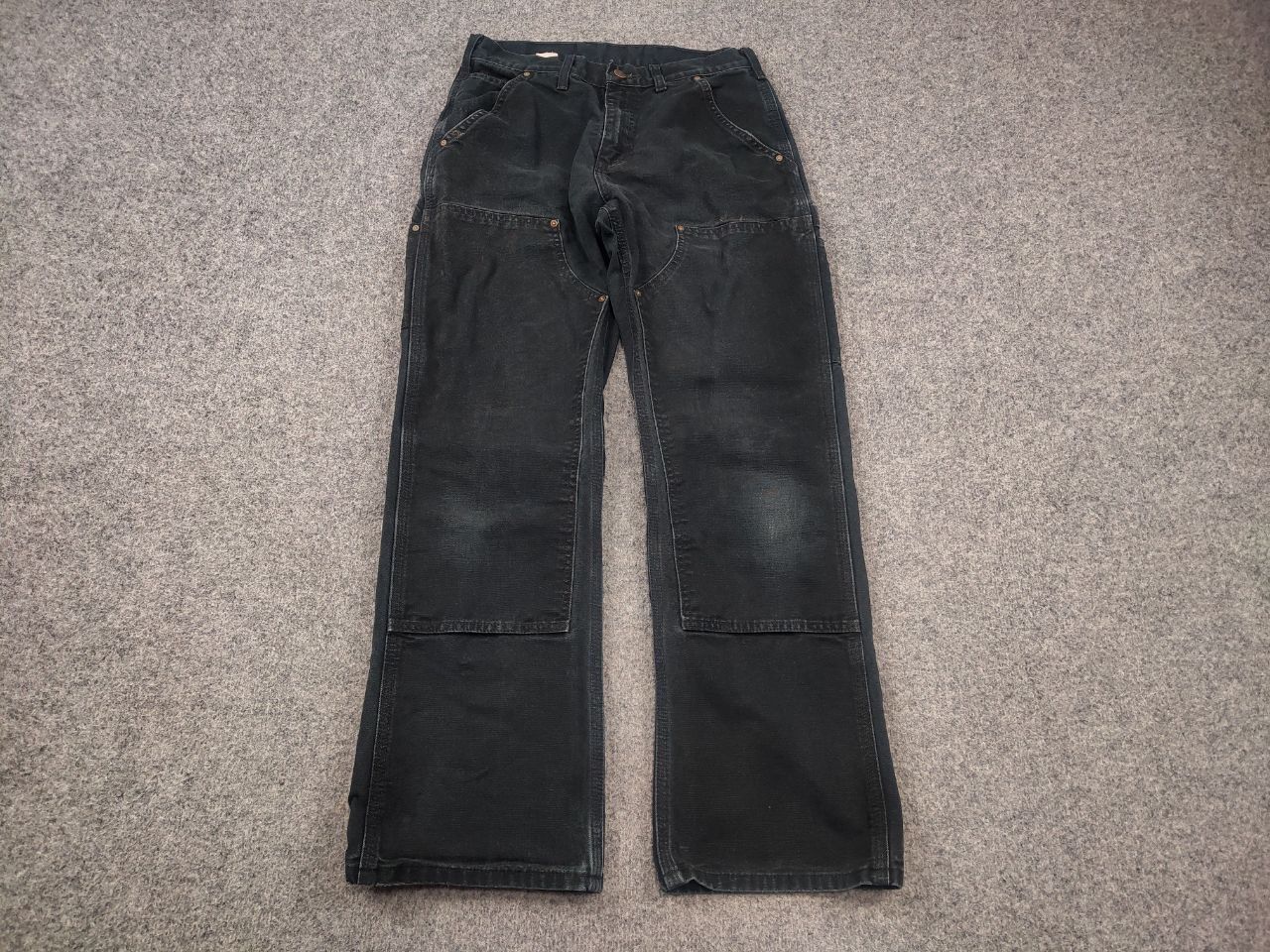 Carhartt Vintage 90s Carhartt double knee Crazy Faded Black Pants USA Size US 30 / EU 46 - 6 Thumbnail