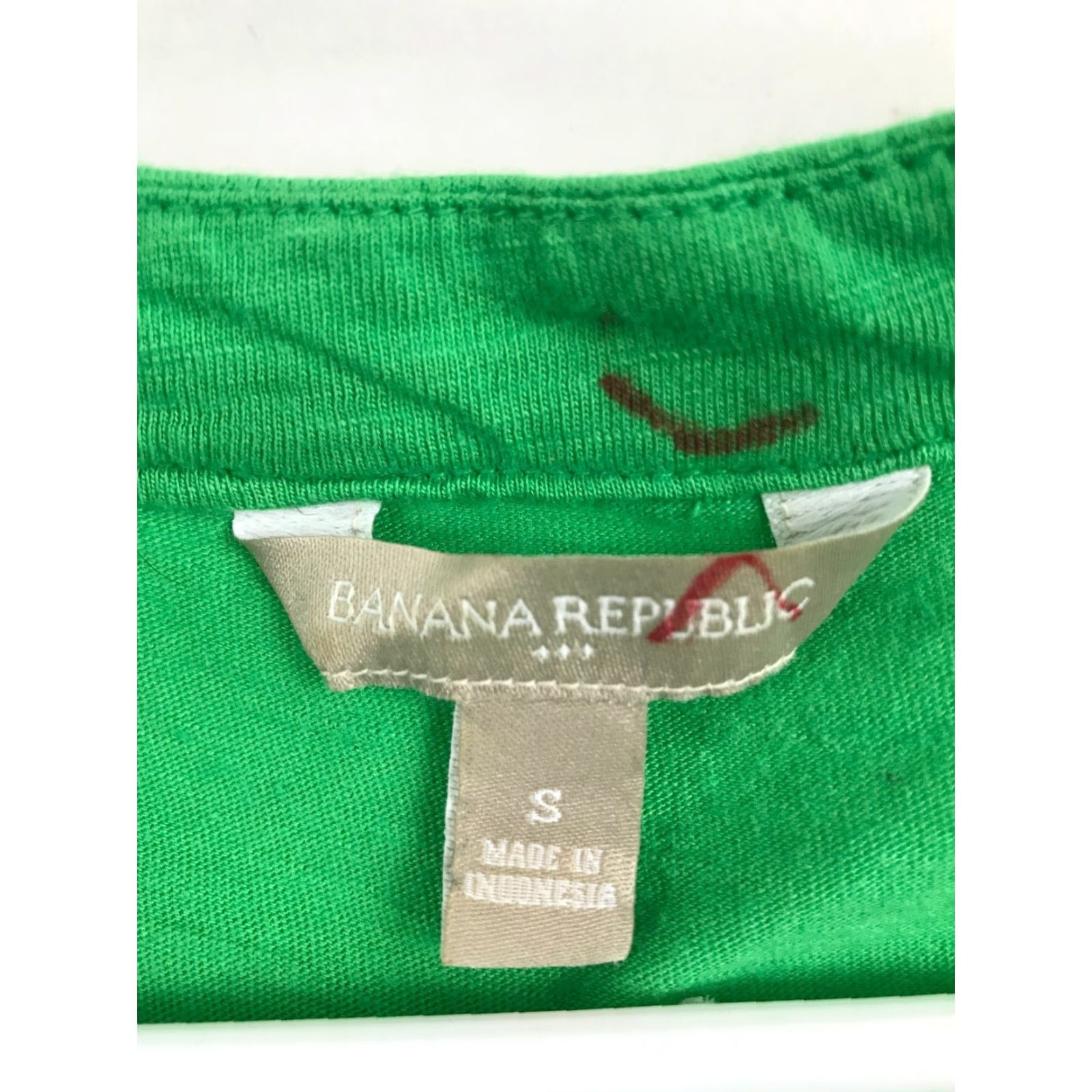 Banana Republic Banana Republic Tank Top Women's Small Green White Striped Back Henley Shirt Size S / US 4 / IT 40 - 5 Thumbnail