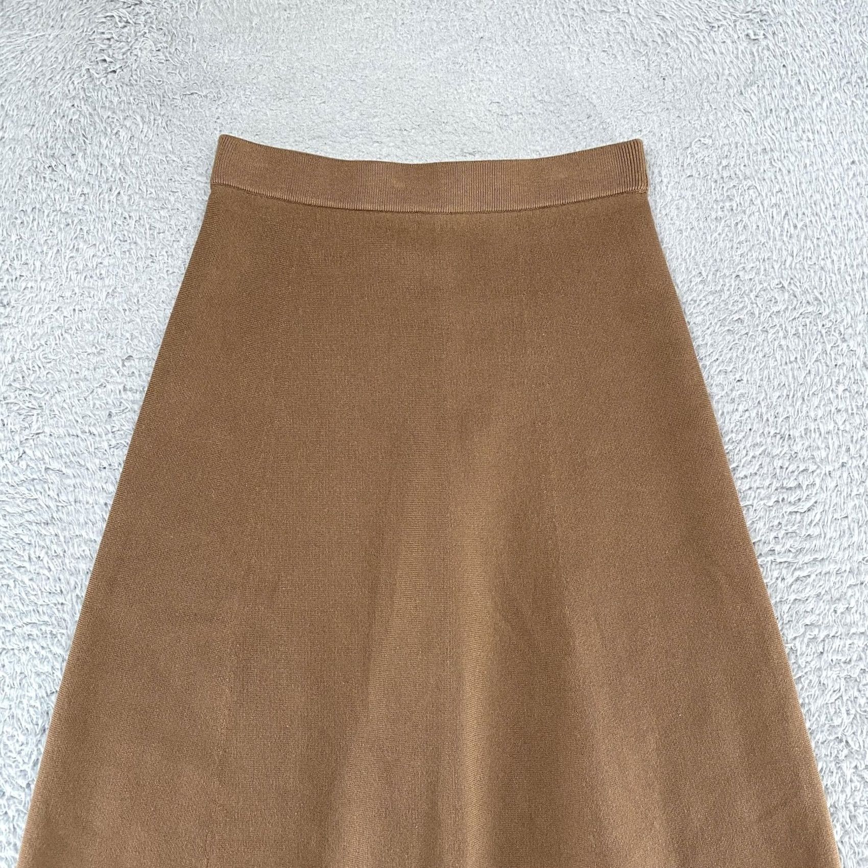 Uniqlo Uniqlo Knit Skirt M Brown A-Line Long Midi Minimalist Capsule Neutral Womens Size 32" / US 10 / IT 46 - 3 Thumbnail