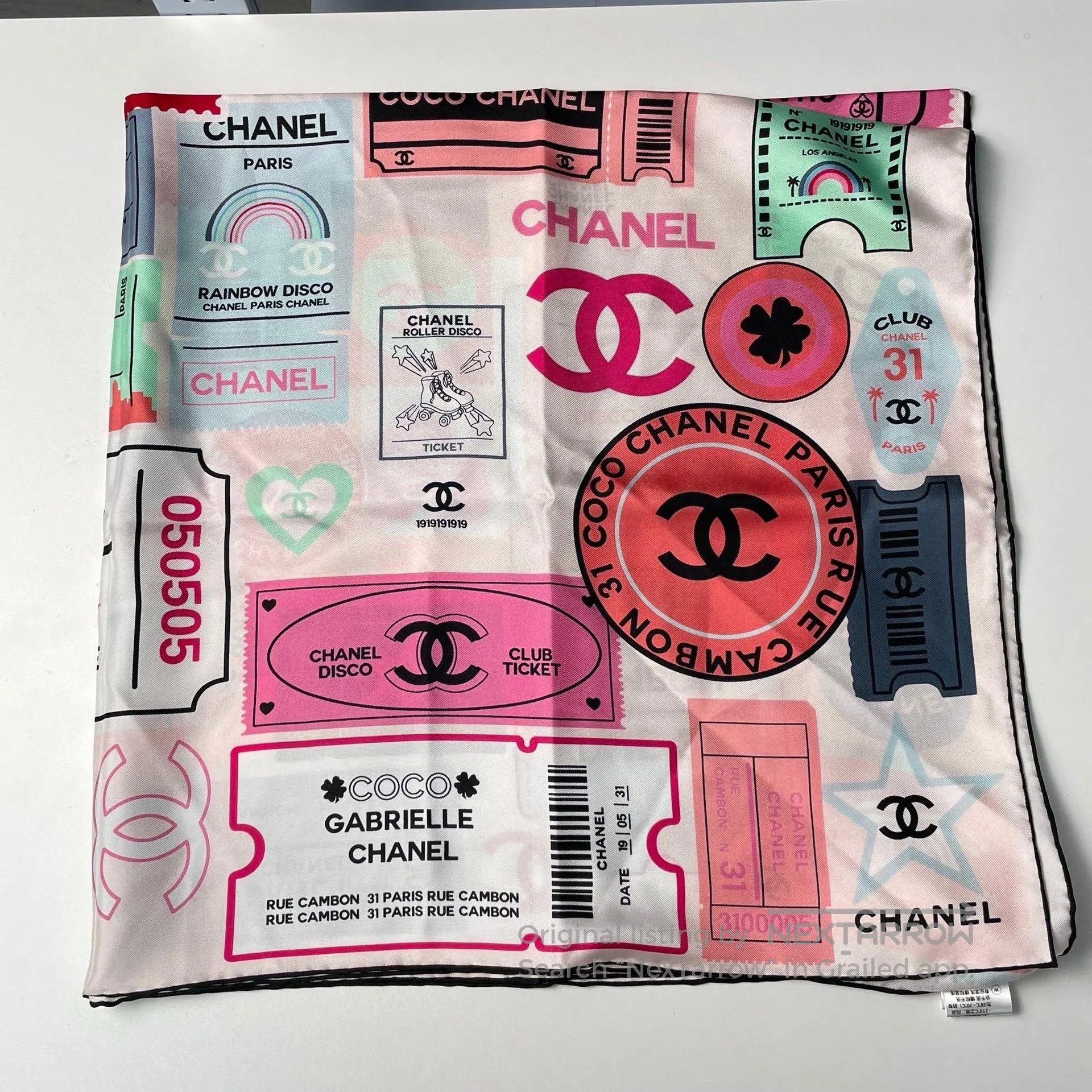 Chanel Chanel Printed Silk Scarf| Size ONE SIZE - 4 Thumbnail