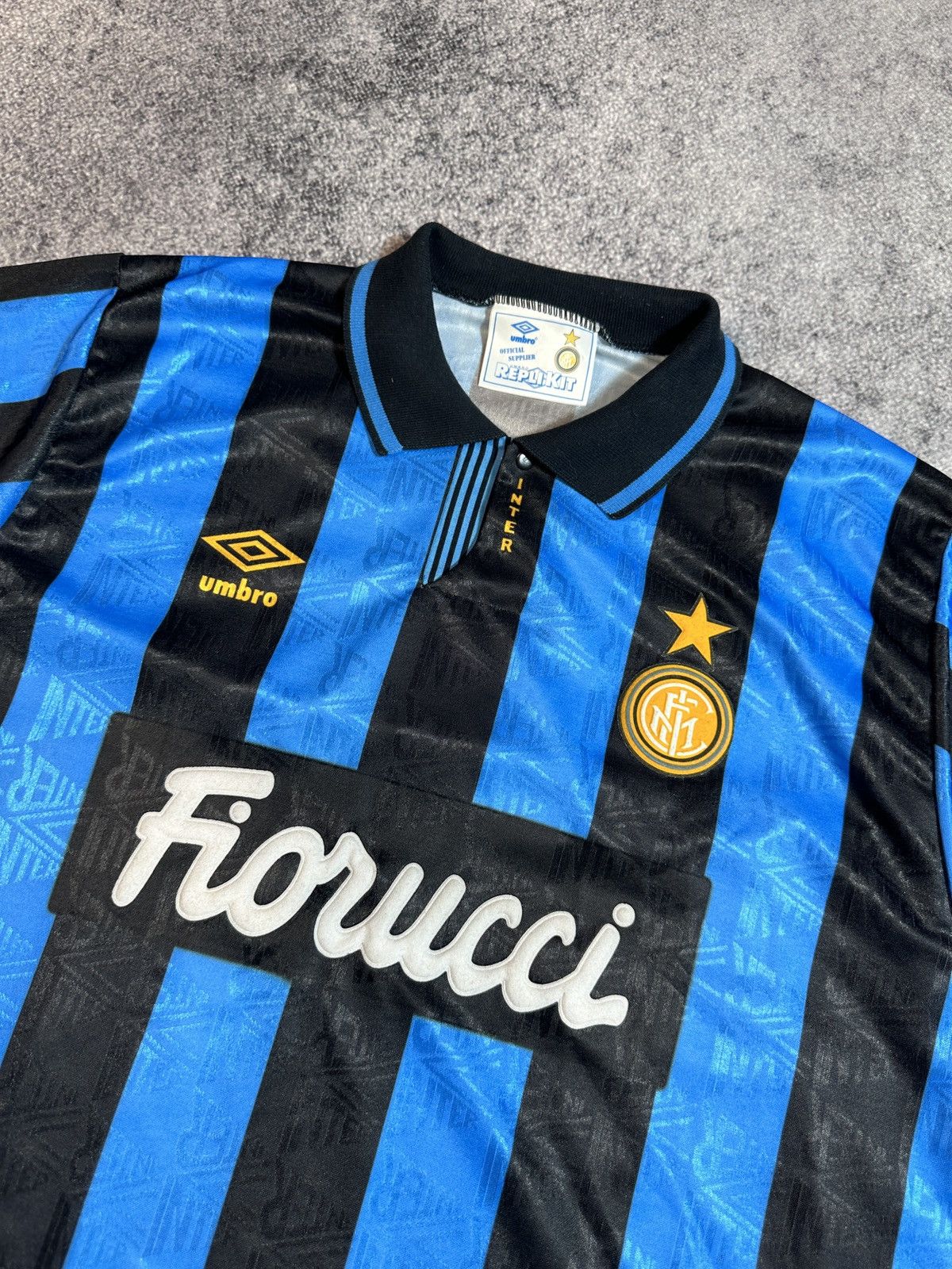 Vintage Inter Umbro Fiorucci Soccer Jersey 92/93 Very Rare