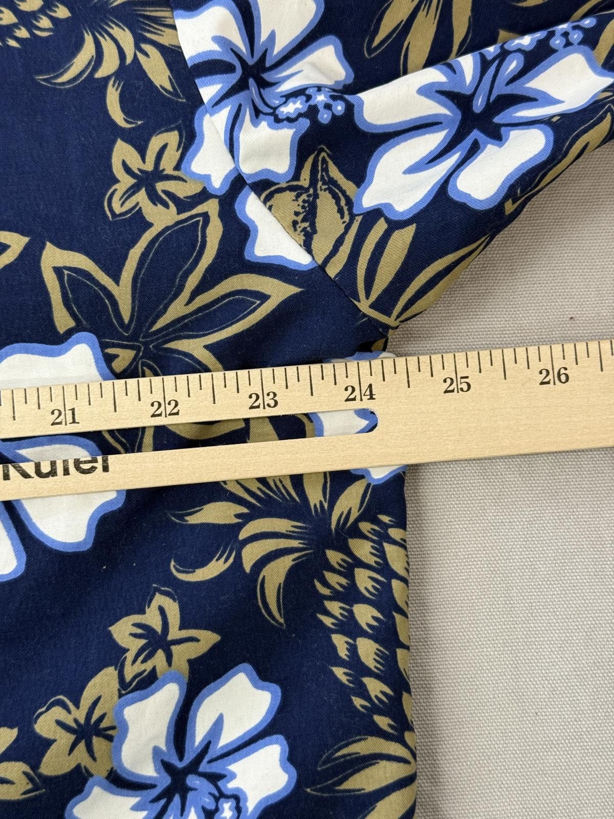 Designer ODO Blue Hawaiian Shirt Button Up Plumeria / Pineapple Size US XL / EU 56 / 4 - 6 Thumbnail