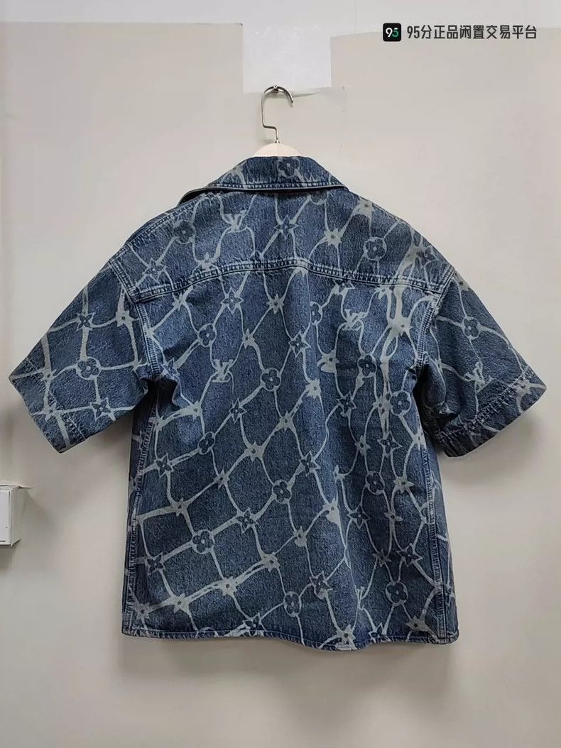 Louis Vuitton Louis Vuitton SS24 Logo Printed Lapel Single Breasted Deni Size US XS / EU 42 / 0 - 2 Thumbnail