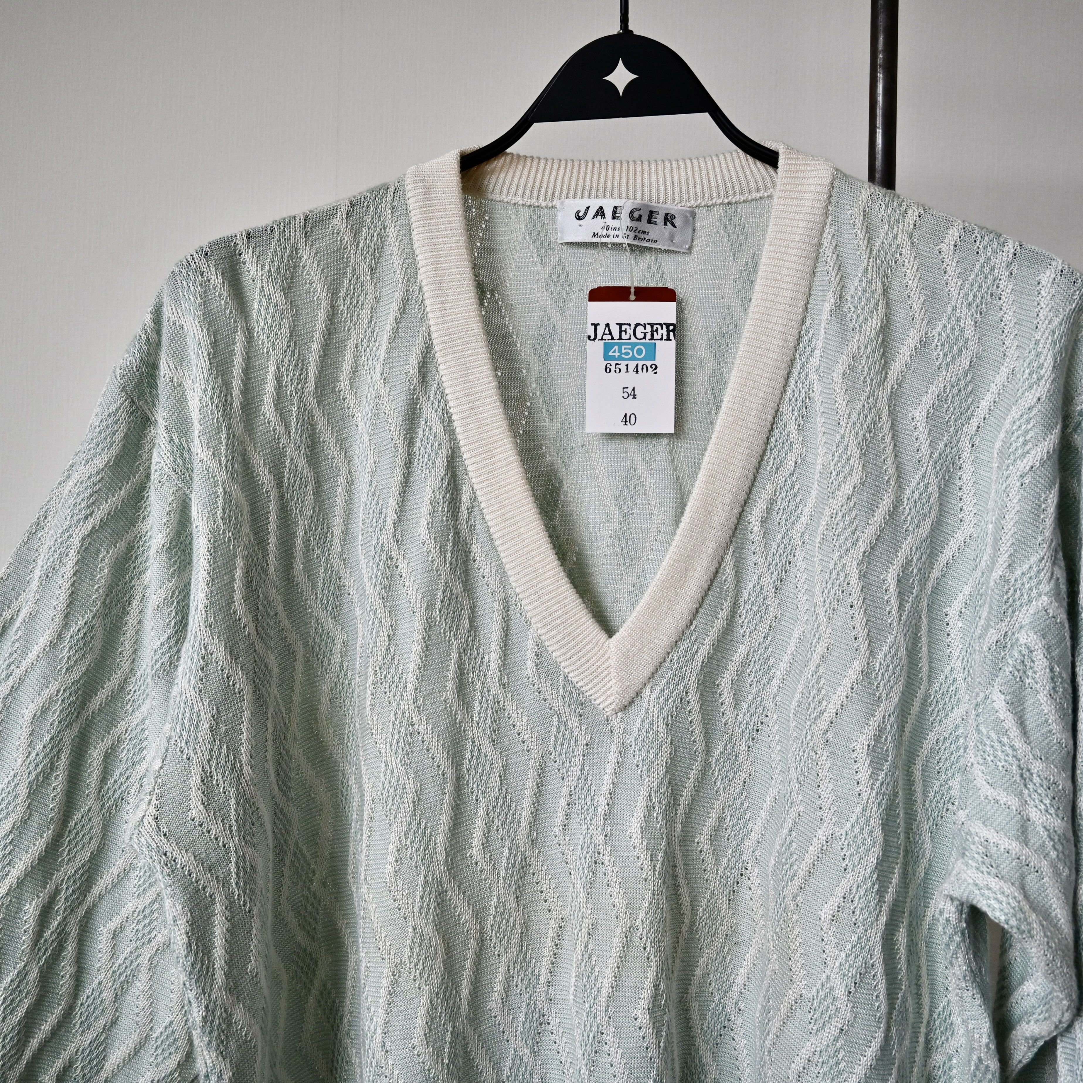 Jaeger VTG 1990s JAEGER cotton ramie blend sweater, made in England Size US L / EU 52-54 / 3 - 6 Thumbnail