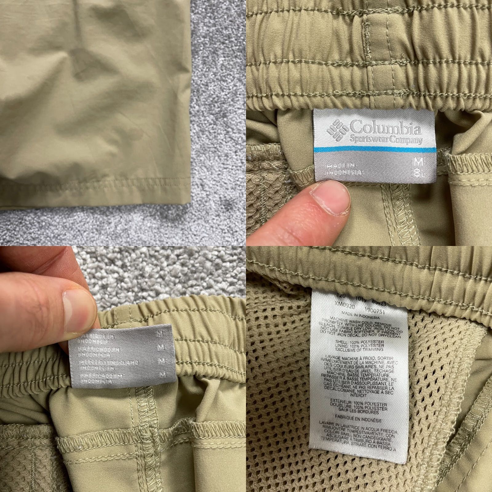 Vintage VINTAGE Columbia Chino Shorts Mens Medium Khaki Brown Elastic Waist Casual Travel 8 Inch Inseam Size US 31 - 8 Thumbnail