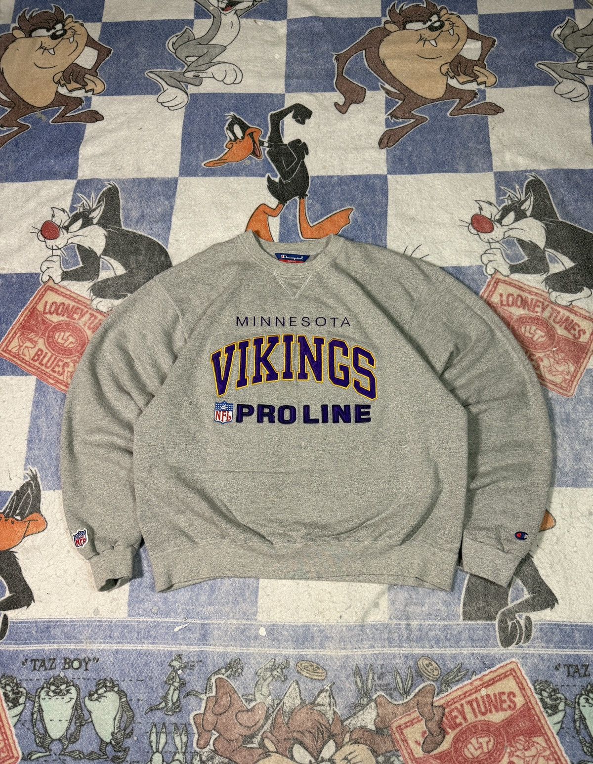 NFL Vintage minnesota vikings pro line crewneck sweatshirt Size US XL / EU 56 / 4 - 1 Thumbnail