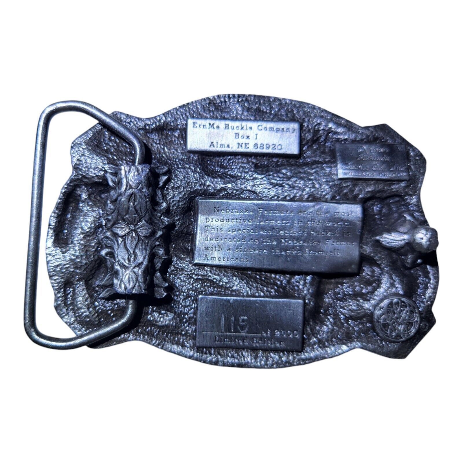 Other Vintage 1985 Nebraska Farmer Commemorative Buckle 115/2500 Size ONE SIZE - 2 Thumbnail