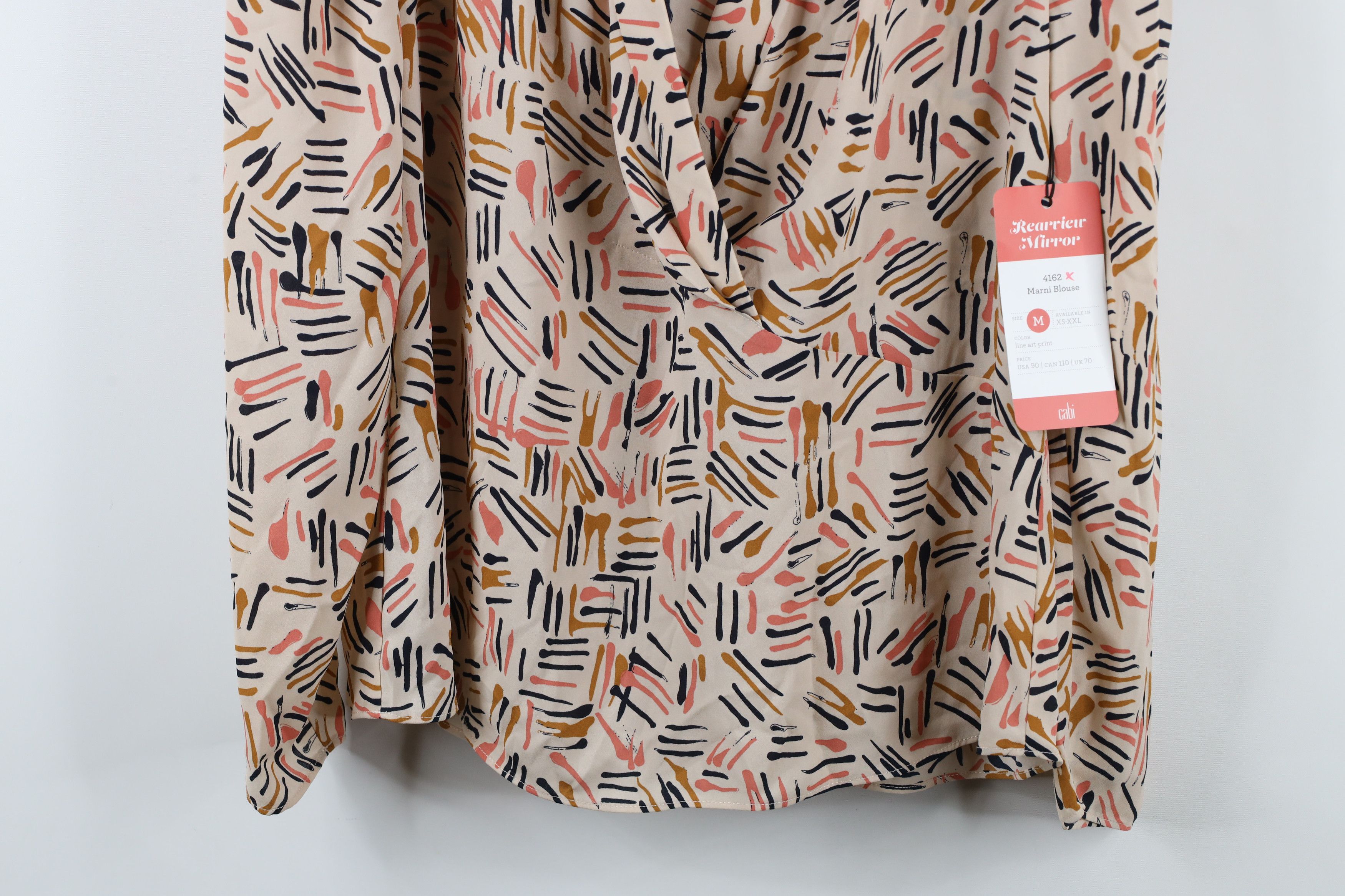 Vintage New Cabi Abstract Line Art Marni Blouse Top Shirt Polyester Size M / US 6-8 / IT 42-44 - 3 Thumbnail