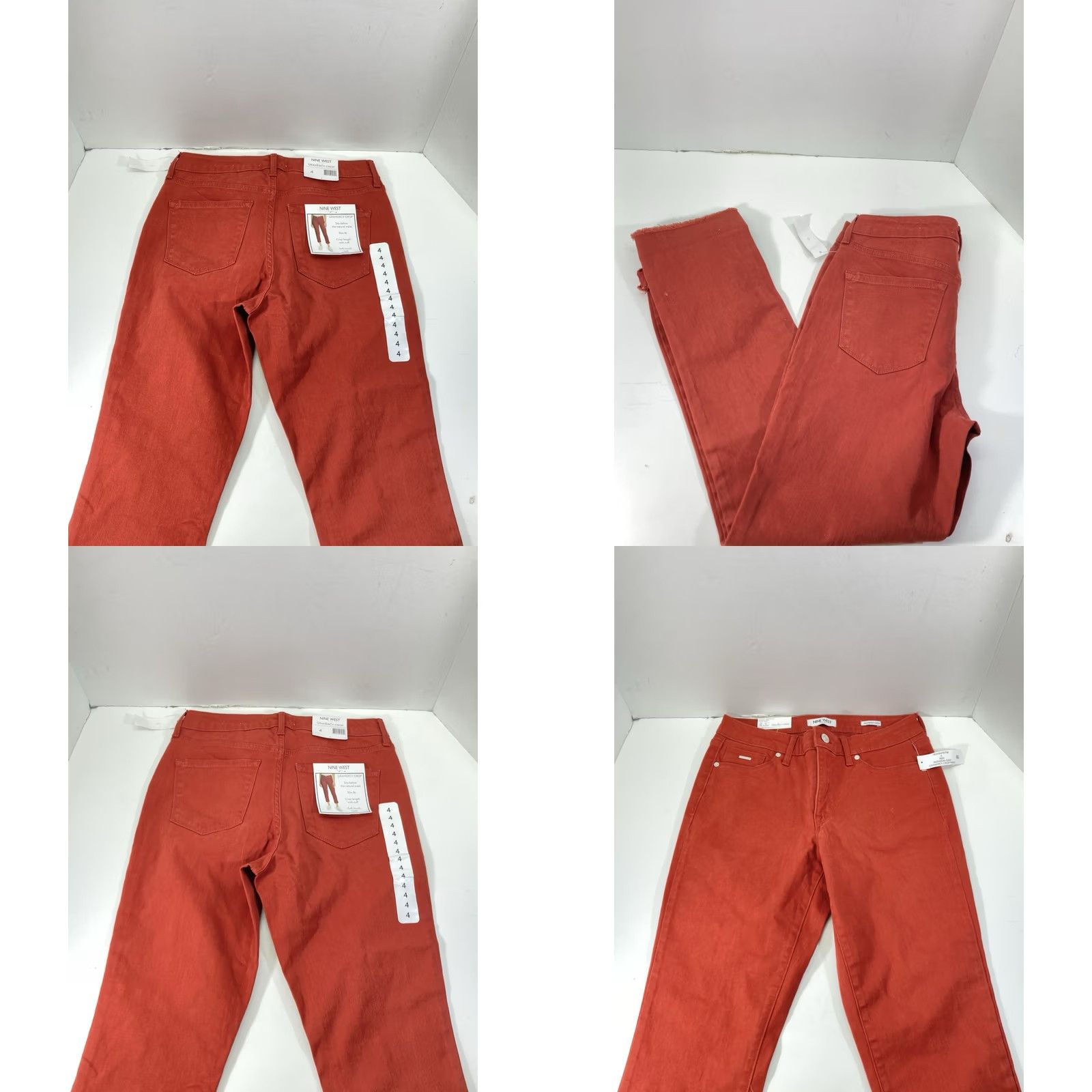 Nine West Nine West Gramercy Crop Jeans Women 4 28X27 Red Denim Stretch Slim NWT Size 27" / US 4 / IT 40 - 9 Thumbnail