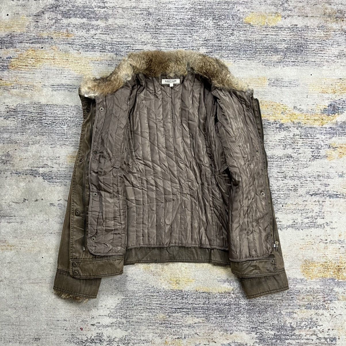 Le Grande Bleu (L.G.B.) Blankety blank trucker jacket fur collar Size US M / EU 48-50 / 2 - 7 Thumbnail