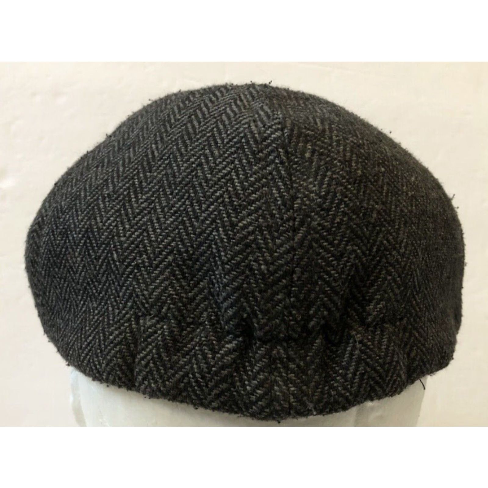 Vintage Jim Beam Hat Flat Cap Brooklyn Style Herringbone Gray Wool Polyester Men M Gray Classic Designer Hipster Grunge 90s? Size ONE SIZE - 6 Thumbnail