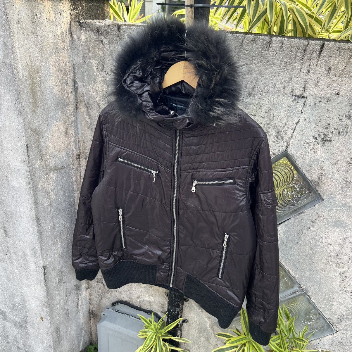 If Six Was Nine “y2k style” 2000s FUR ZIP UP MODERM BLACK JACKET Size US L / EU 52-54 / 3 - 3 Thumbnail