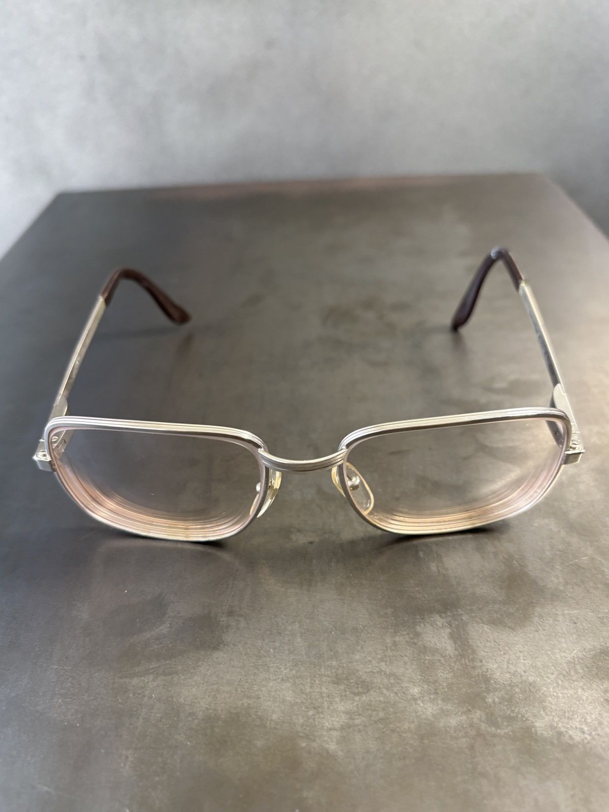 Vintage 1980s Eyeglasses Made in France 70s Vintage Frames Metal 80s Size ONE SIZE - 15 Thumbnail