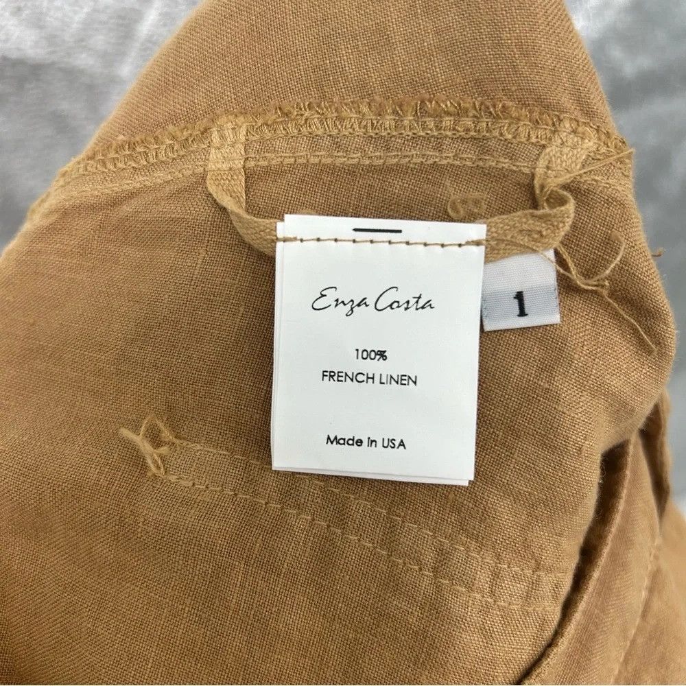 Enza Costa ENZA COSTA FRENCH LINEN HIGH-RISE SHORTS AUSTRALIAN OUTBACK Size 25" / US 0 / IT 36 - 2 Thumbnail