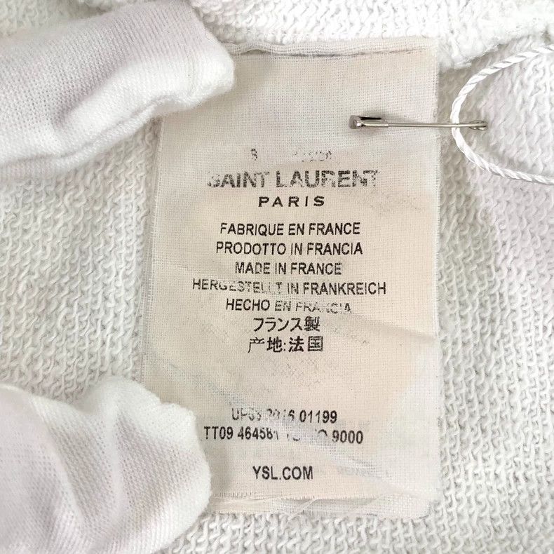 Saint Laurent Paris Saint Laurent size os White logo hooded white sweatshirt 2 Size US M / EU 48-50 / 2 - 5 Thumbnail