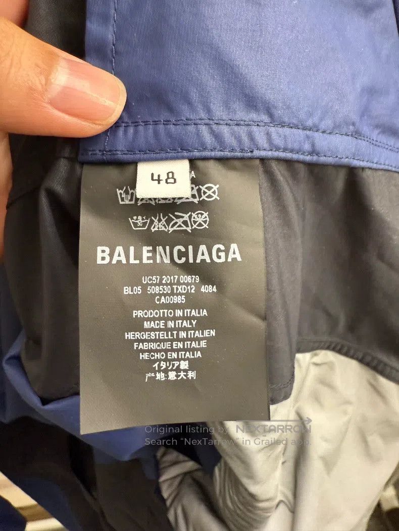 Balenciaga Balenciaga Yellow and blue color block windbreaker Size US M / EU 48-50 / 2 - 4 Thumbnail
