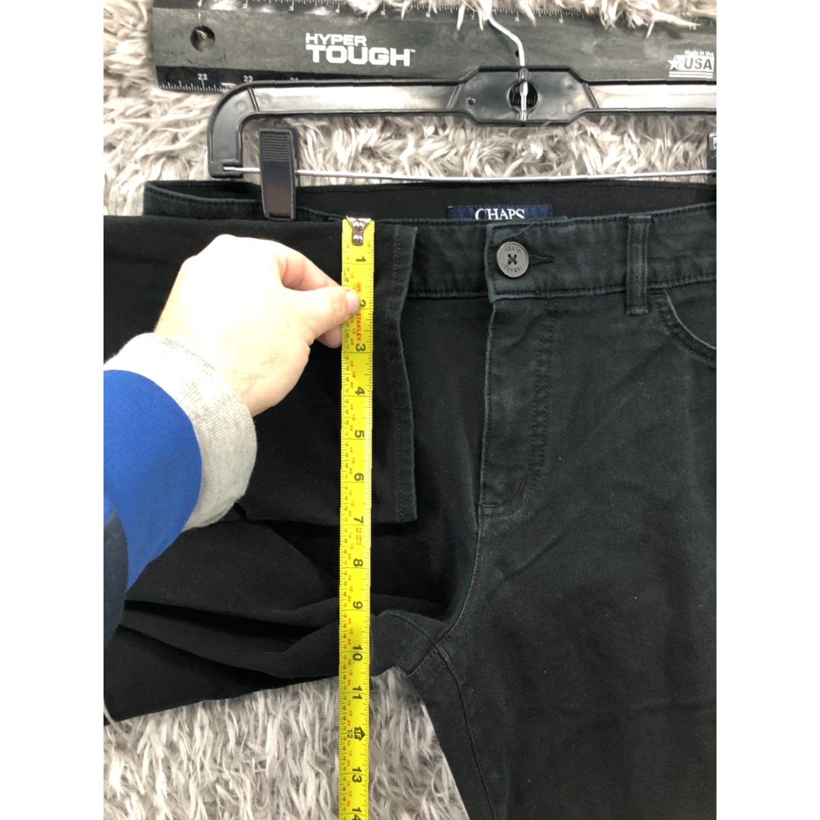 Chaps Chaps Chino Skinny Pants Size 10 Womens Mid Rise Black Casual Chaps Size 32" / US 10 / IT 46 - 4 Thumbnail