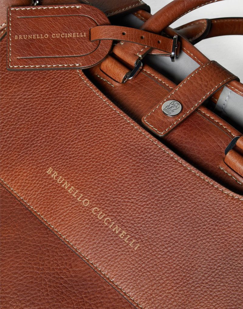 Brunello Cucinelli o1la1rc1a0326 Size: OS / Grained Calfskin Suit Carrier Brown Size ONE SIZE - 3 Thumbnail