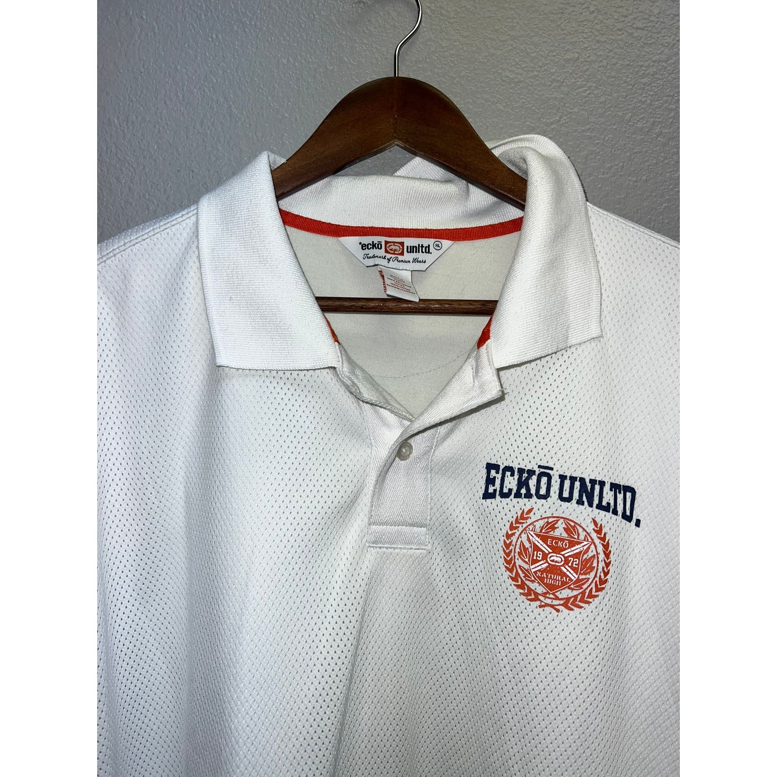Ecko Unltd. Y2K Ecko Unltd White Polo Shirt Top 2000s Y2K Size XL Size US XL / EU 56 / 4 - 2 Thumbnail