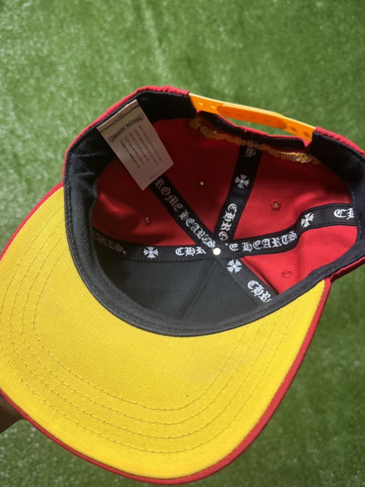 Chrome Hearts Red And Yellow Chrome Hearts Baseball Hat Size ONE SIZE - 4 Thumbnail