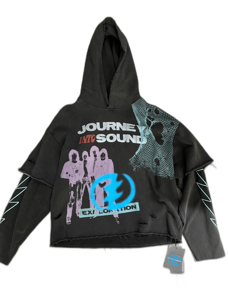 Balenciaga CEEC Black Rock Graphic Hoodie Size US S / EU 44-46 / 1 - 1 Thumbnail