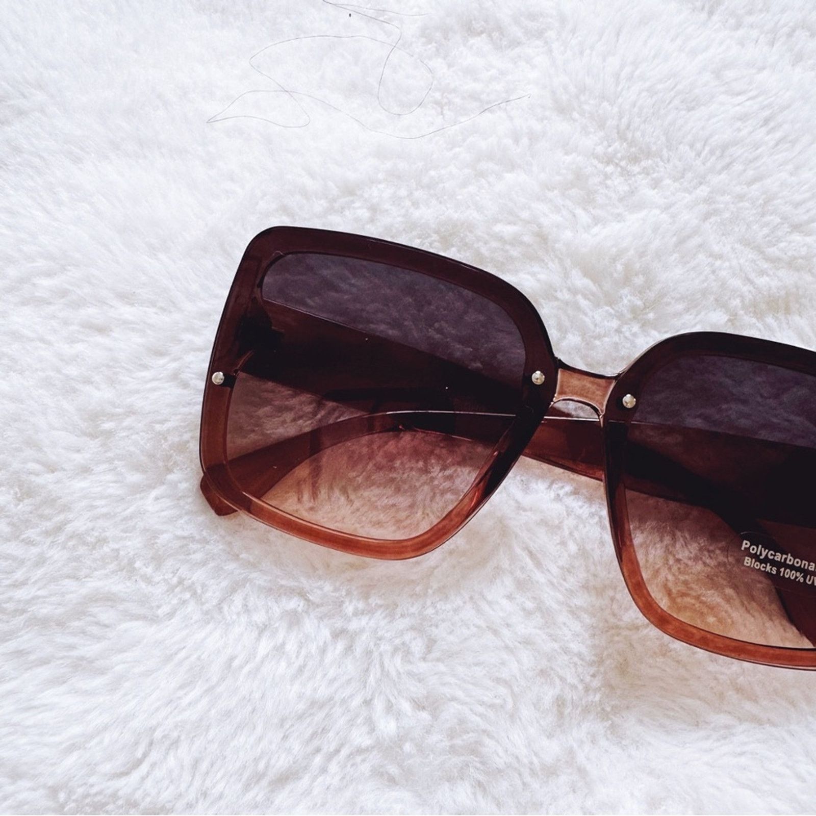 Other Abby Clear Brown Square Frame Sunglasses Size ONE SIZE - 2 Thumbnail